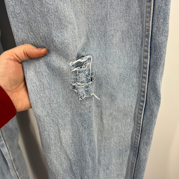Vintage Wrangler Distressed Bleach Light Wash High Waisted Denim Jeans 38x34 Men - Picture 10 of 10